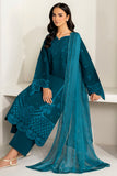 Farasha Summer Weaves Embroidered Lawn Unstitched 3Pc Suit - Teal Frost