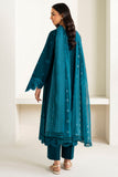 Farasha Summer Weaves Embroidered Lawn Unstitched 3Pc Suit - Teal Frost