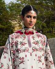 Jugnu by Hussain Rehar Embroidered Lawn Unstitched 3Pc Suit D-02 TIBET