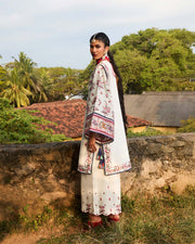 Jugnu by Hussain Rehar Embroidered Lawn Unstitched 3Pc Suit D-02 TIBET