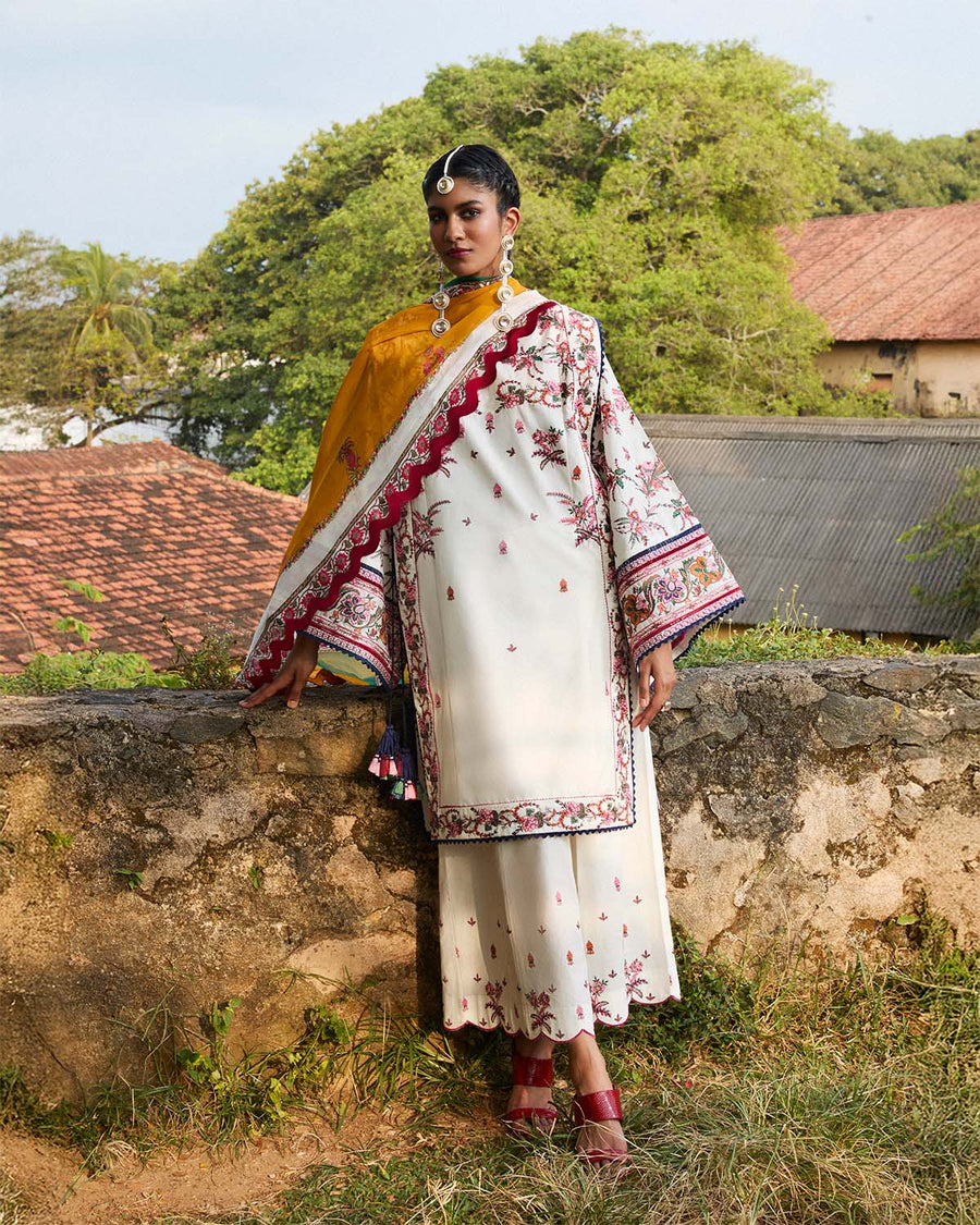 Jugnu by Hussain Rehar Embroidered Lawn Unstitched 3Pc Suit D-02 TIBET