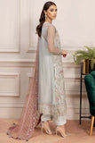 Farasha Luxury Formal Embroidered Net Unstitched 3Pc Suit - Tiffany