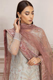 Farasha Luxury Formal Embroidered Net Unstitched 3Pc Suit - Tiffany