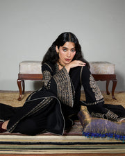 Jugnu Lahore Womenswear Embroidered Karandi Unstitched 3Pc Suit - TILA