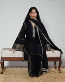 Jugnu Lahore Womenswear Embroidered Karandi Unstitched 3Pc Suit - TILA