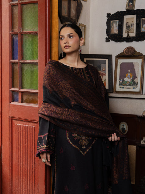 Still by Yards Embroidered Italian Woolen Unstitched 3Pc Suit D-04 Timeless
