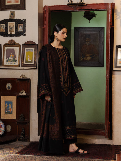 Still by Yards Embroidered Italian Woolen Unstitched 3Pc Suit D-04 Timeless