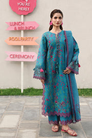 Rang Rasiya Florence Festive Embroidered Lawn Unstitched 3Pc Suit - TINA