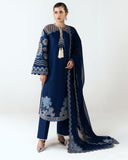 Jugnu Lahore Spring Summer Unstitched Embroidered Cotton 3Pc Suit - Tiva