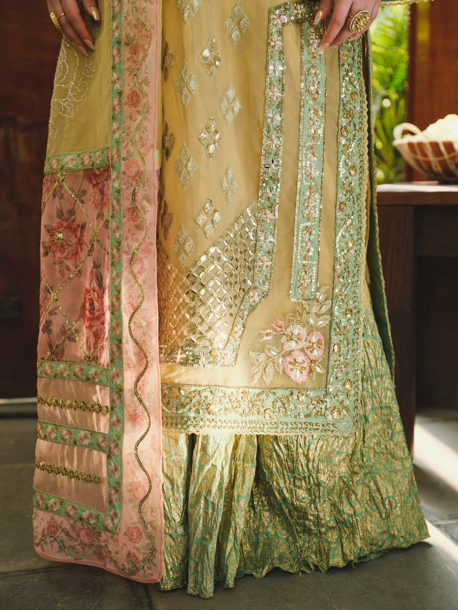 Saira Shakira Embroidered Organza Unstitched Wedding Suit - TNI