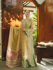 Saira Shakira Embroidered Organza Unstitched Wedding Suit - TNI