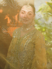 Saira Shakira Embroidered Organza Unstitched Wedding Suit - TNI