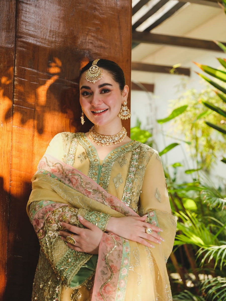 Saira Shakira Embroidered Organza Unstitched Wedding Suit - TNI