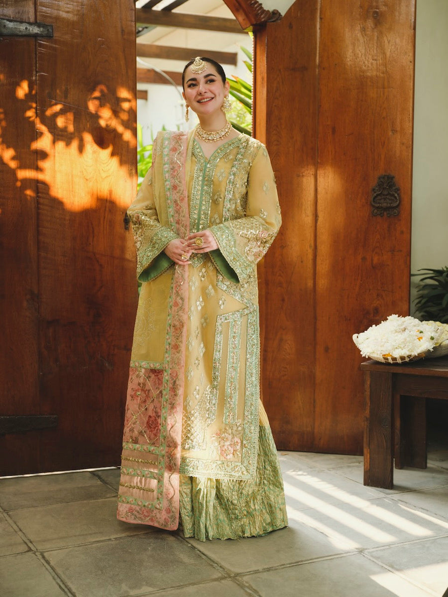 Saira Shakira Embroidered Organza Unstitched Wedding Suit - TNI