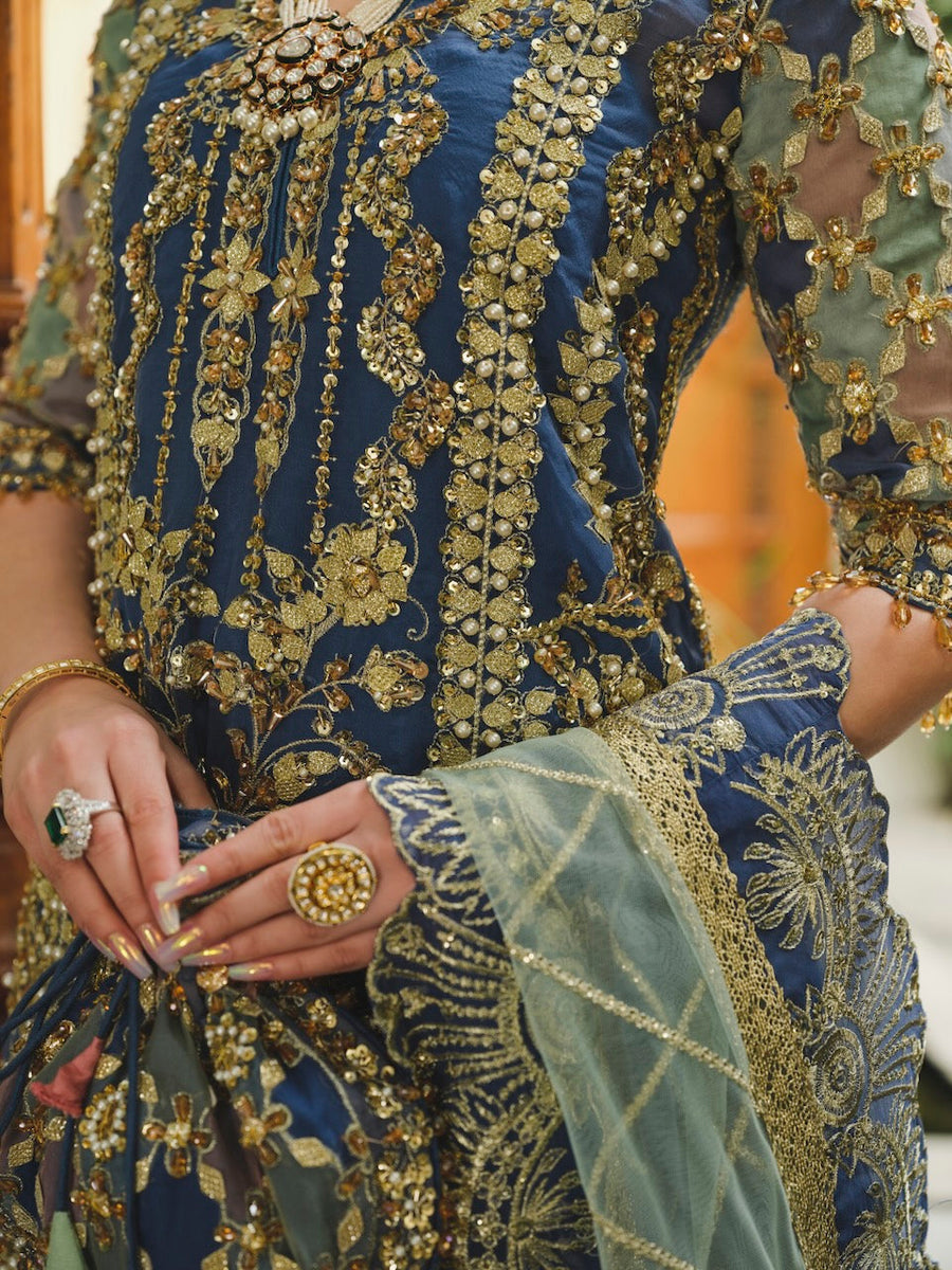 Saira Shakira Embroidered Organza Unstitched Wedding Suit - TOSKA