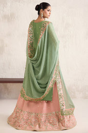 Farasha Embroidered Luxury Chiffon Unstitched 3Pc Suit - Tropical Pearl