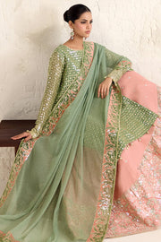 Farasha Embroidered Luxury Chiffon Unstitched 3Pc Suit - Tropical Pearl