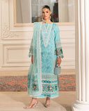 Zivah Apparel Unstitched Embroidered Luxury Lawn 3Pc Suit - Turquoise