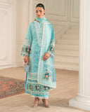 Zivah Apparel Unstitched Embroidered Luxury Lawn 3Pc Suit - Turquoise
