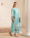 Zivah Apparel Unstitched Embroidered Luxury Lawn 3Pc Suit - Turquoise
