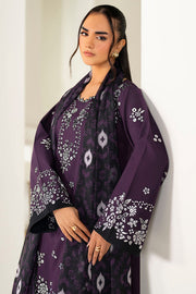 Farasha Summer Weaves Embroidered Lawn Unstitched 3Pc Suit - Twilight Tulip