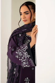 Farasha Summer Weaves Embroidered Lawn Unstitched 3Pc Suit - Twilight Tulip
