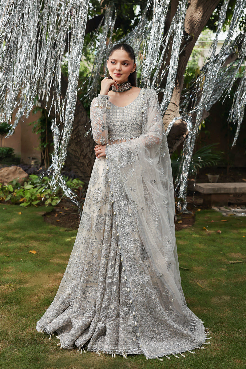 Afrozeh Dastangoi Embroidered Net Unstitched 3Pc Suit AWS-06 TWILUNE