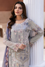 Ramsha Arzoo Embroidered Luxury Chiffon Unstitched 3Pc Suit U-102