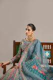 Akbar Aslam Afsana Embroidered Organza Unstitched 3Pc Suit - LAJWANTI