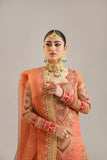 Akbar Aslam Afsana Embroidered Organza Unstitched 3Pc Suit - BEGUM BANO