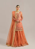 Akbar Aslam Afsana Embroidered Organza Unstitched 3Pc Suit - BEGUM BANO