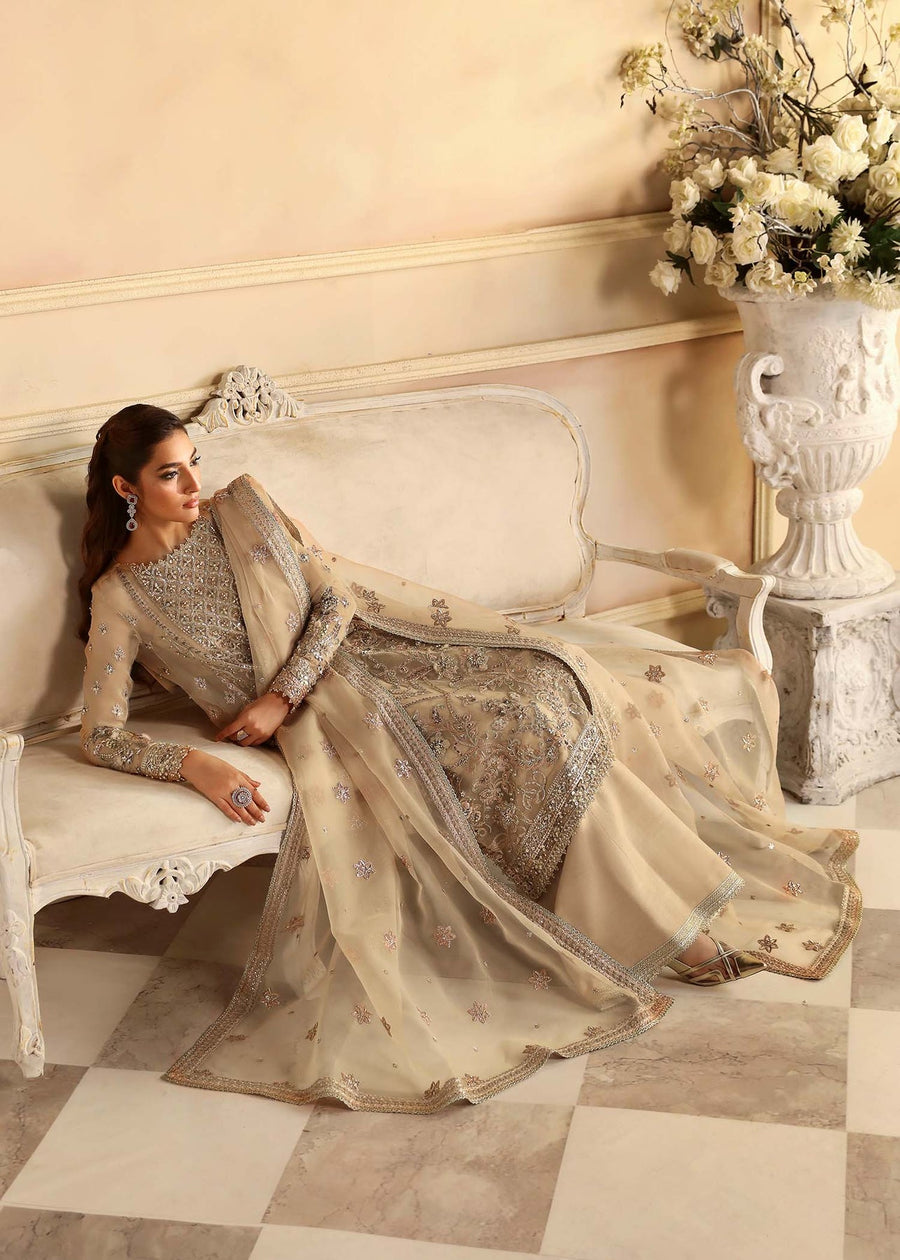 Akbar Aslam Aleia Embroidered Organza Unstitched 3Pc Suit - NACAR