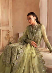 Akbar Aslam Aleia Embroidered Organza Unstitched 3Pc Suit - SEREN