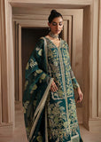 Akbar Aslam Deewani Embroidered Organza Unstitched 3Pc Suit - CELESTE