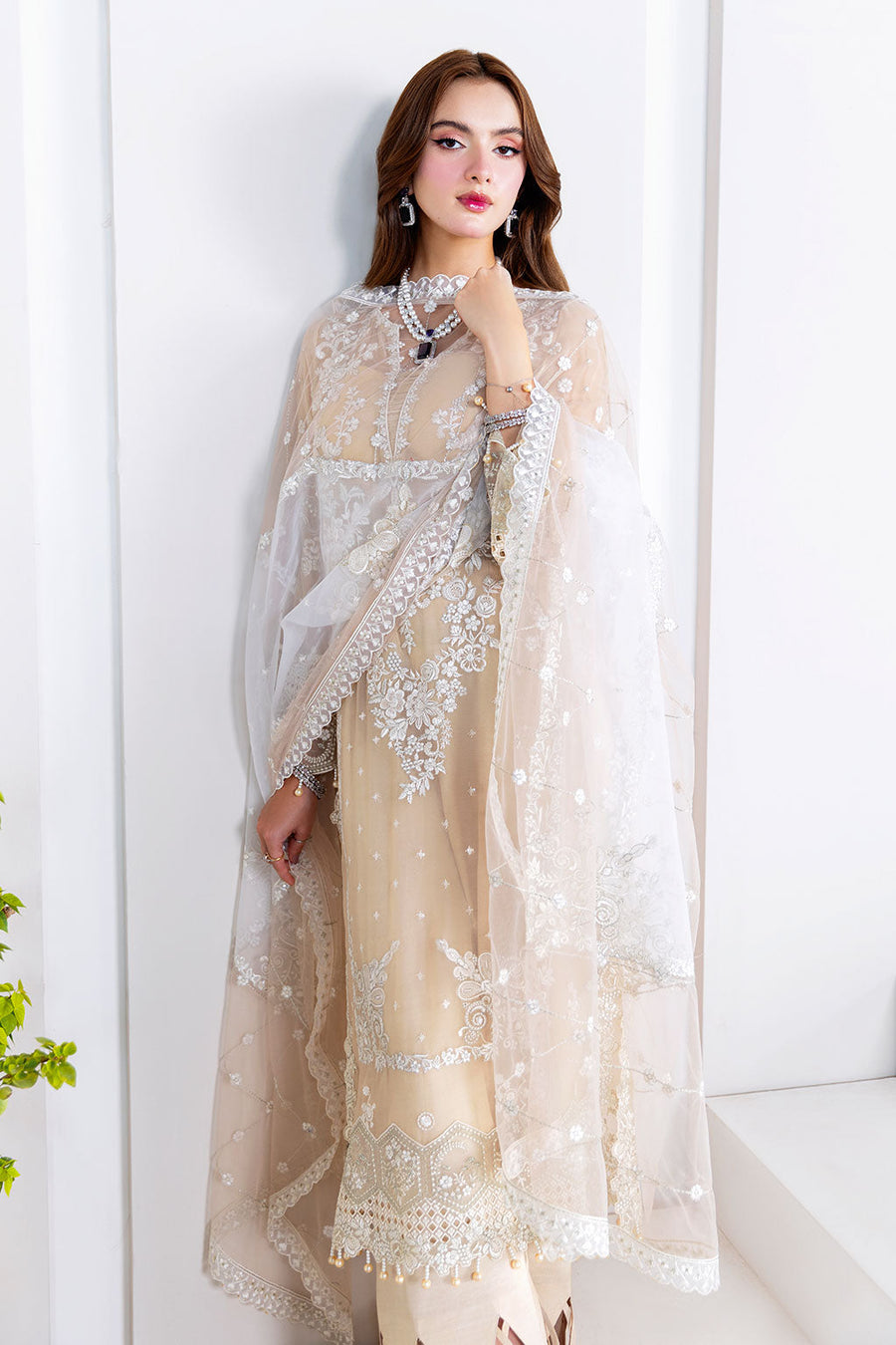 Ramsha Arzoo Embroidered Luxury Chiffon Unstitched 3Pc Suit U-201