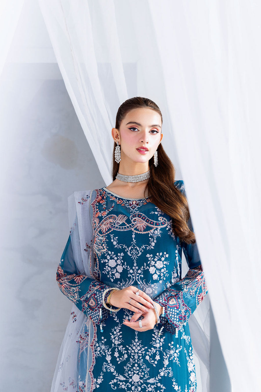 Ramsha Arzoo Embroidered Luxury Chiffon Unstitched 3Pc Suit U-202