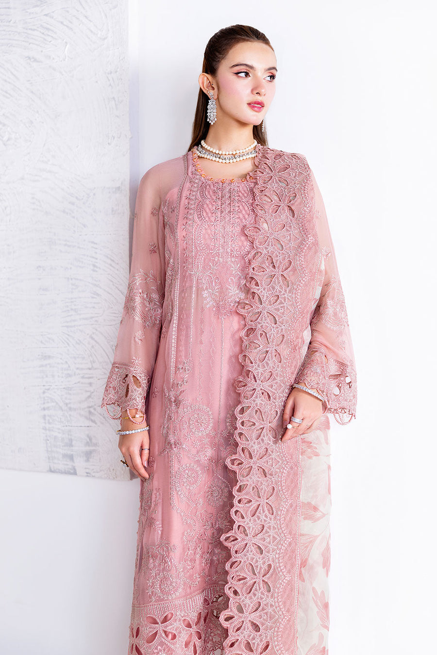 Ramsha Arzoo Embroidered Luxury Chiffon Unstitched 3Pc Suit U-203
