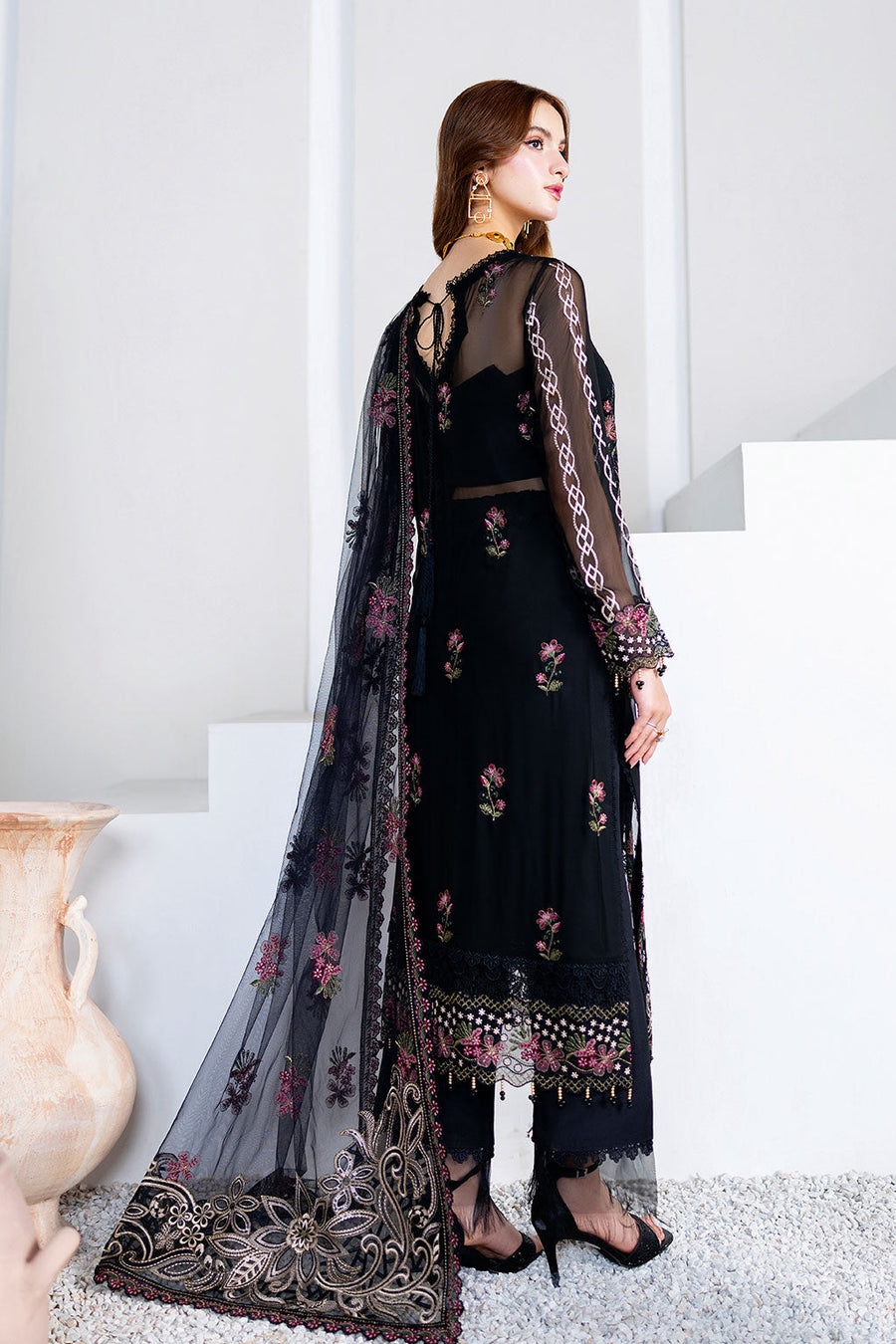 Ramsha Arzoo Embroidered Luxury Chiffon Unstitched 3Pc Suit U-204