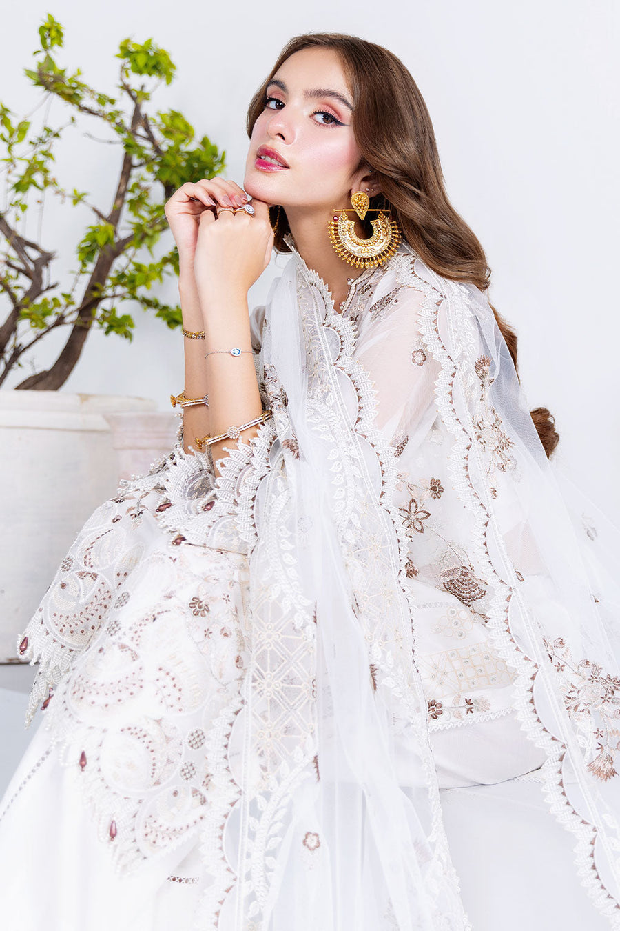 Ramsha Arzoo Embroidered Luxury Chiffon Unstitched 3Pc Suit U-205
