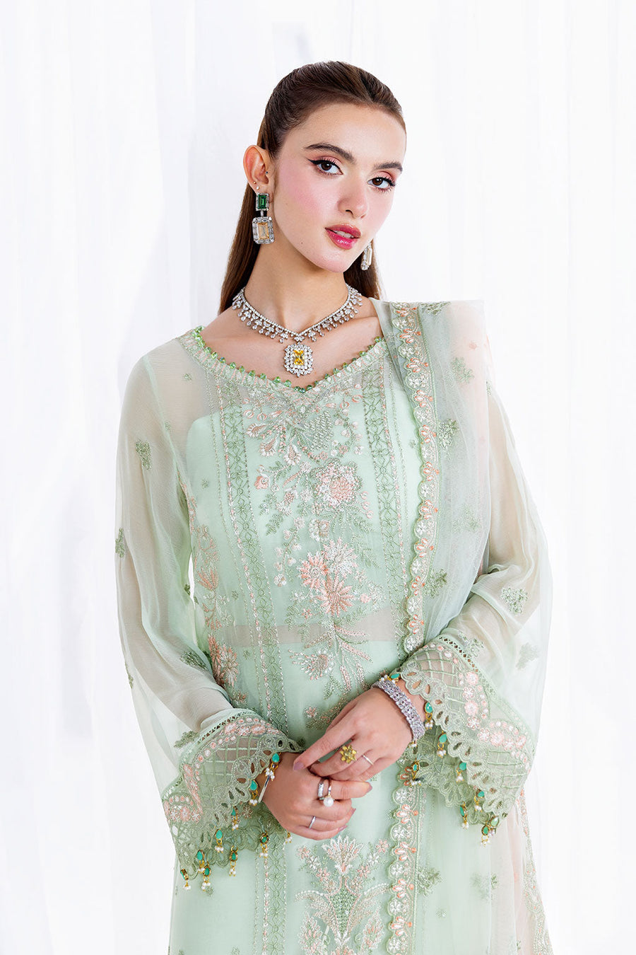 Ramsha Arzoo Embroidered Luxury Chiffon Unstitched 3Pc Suit U-207