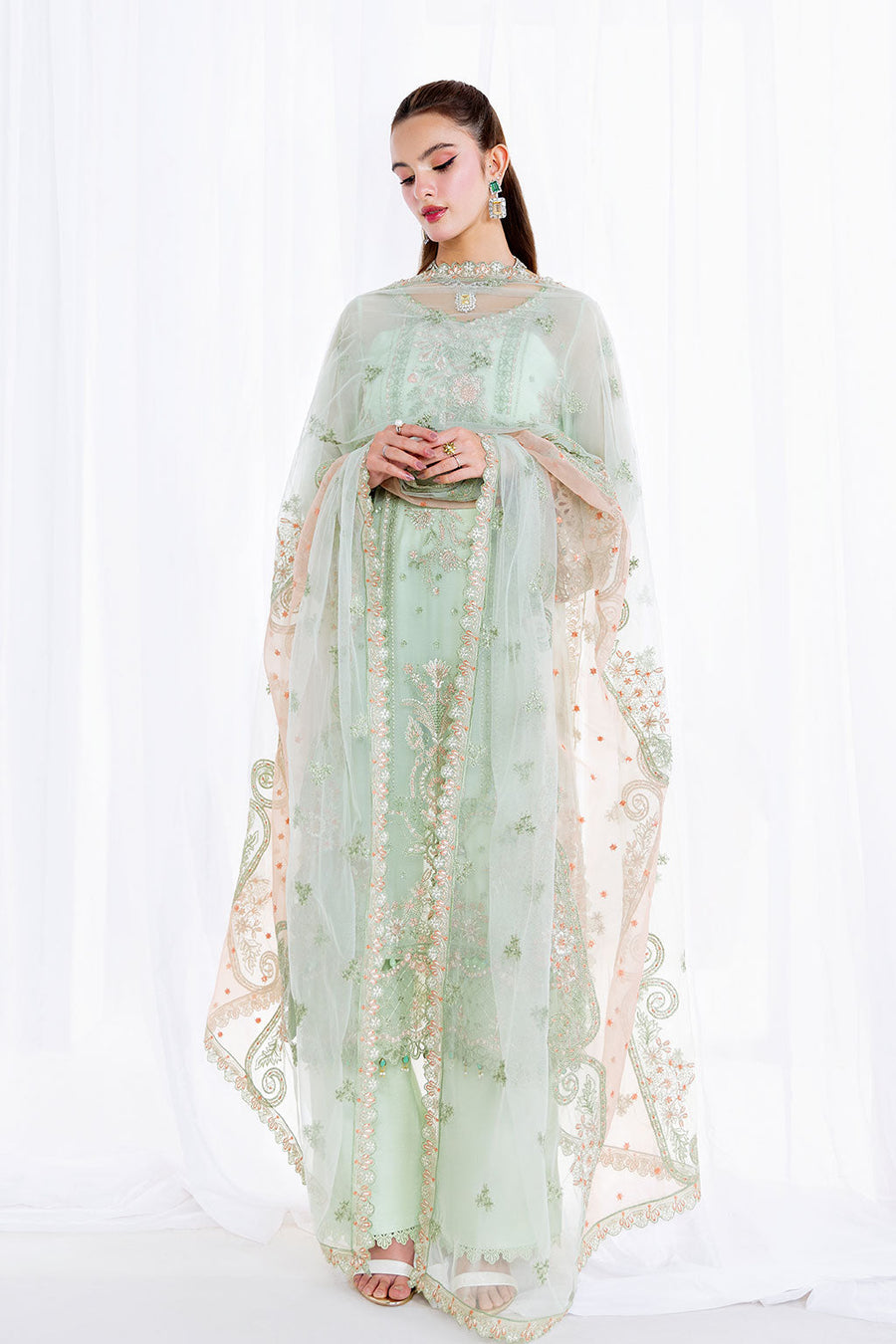Ramsha Arzoo Embroidered Luxury Chiffon Unstitched 3Pc Suit U-207