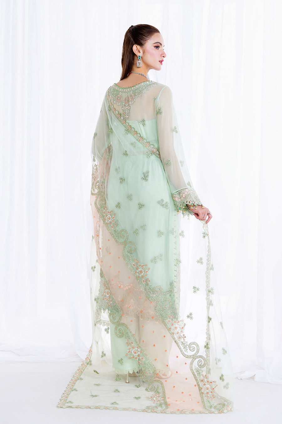 Ramsha Arzoo Embroidered Luxury Chiffon Unstitched 3Pc Suit U-207