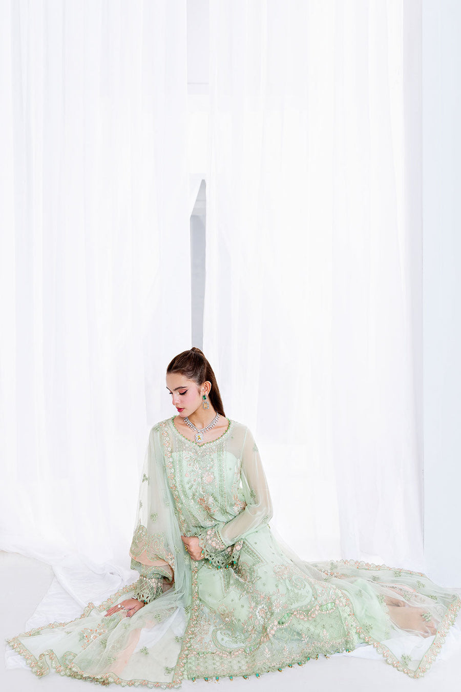 Ramsha Arzoo Embroidered Luxury Chiffon Unstitched 3Pc Suit U-207