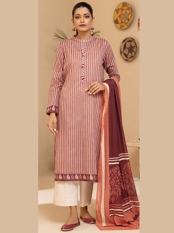 LimeLight Summer Unstitched Printed Lawn 2 Piece Suit U1240 Purple