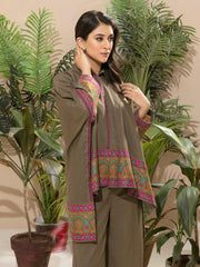 Limelight Winter Unstitched Printed Khaddar Single Shirt U2494 Army Green
