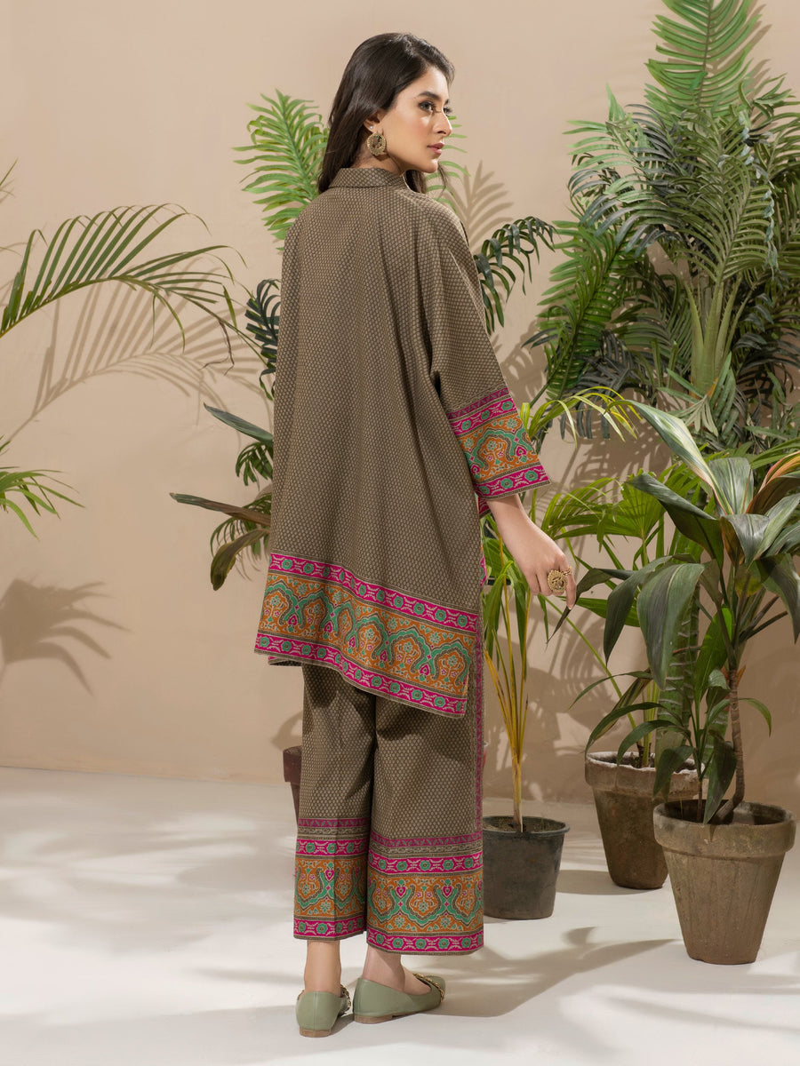 Limelight Winter Unstitched Printed Khaddar Single Shirt U2494 Army Green