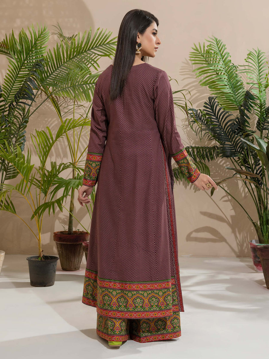Limelight Winter Unstitched Printed Khaddar Single Shirt U2494 Plum