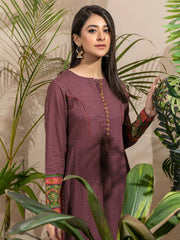 Limelight Winter Unstitched Printed Khaddar Single Shirt U2494 Plum
