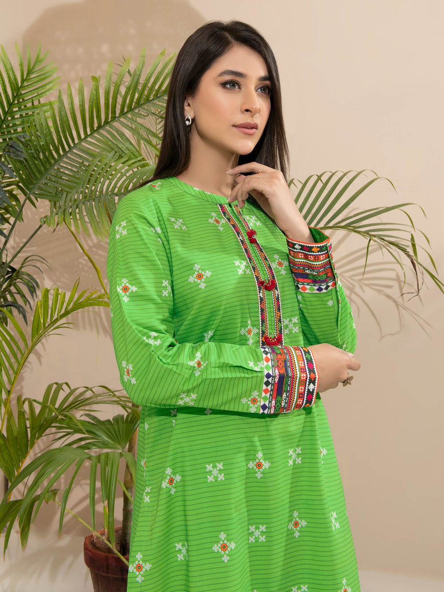 Limelight Winter Unstitched Printed Khaddar Single Shirt U2497 Green