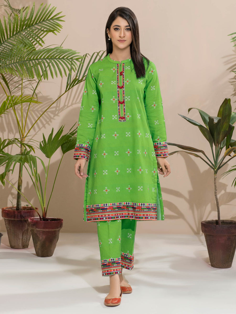 Limelight Winter Unstitched Printed Khaddar Single Shirt U2497 Green